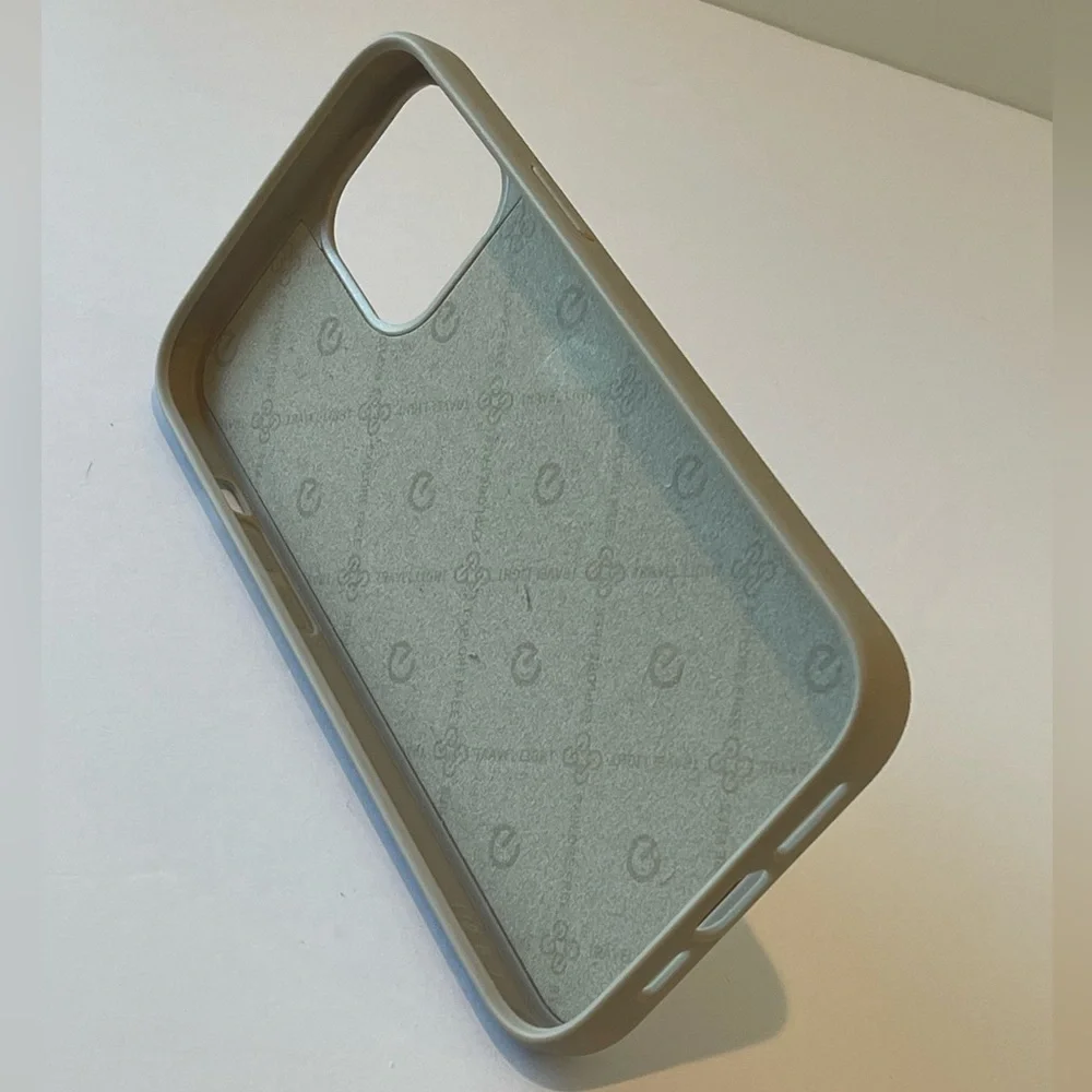 3/$15 ZVE iPhone 12 Pro Max Cover Beige Quilted Stitching With Strap